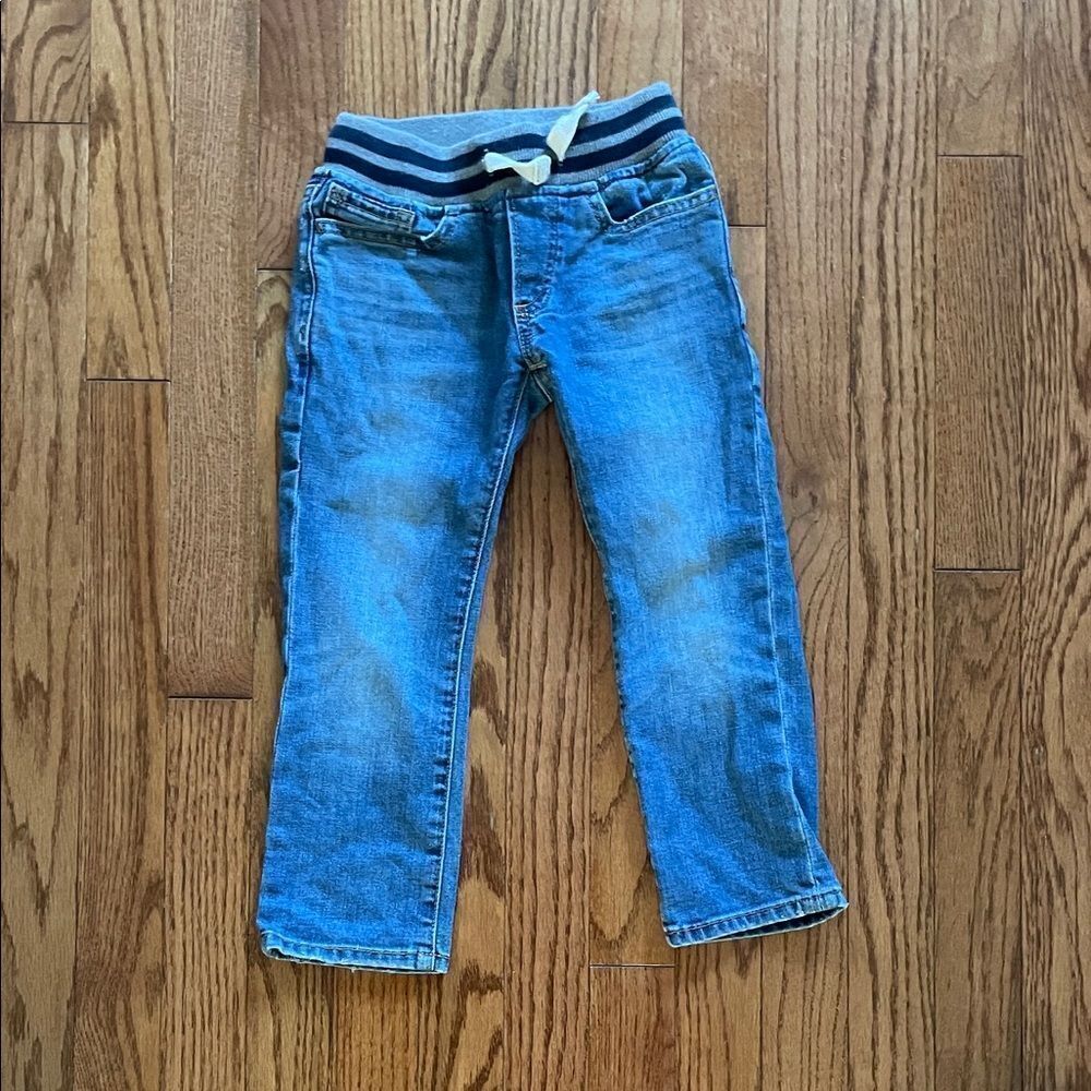 GAP Medium Wash Jeans Drawstring Waistband Boy’s Sz Smal 6-7l Regular